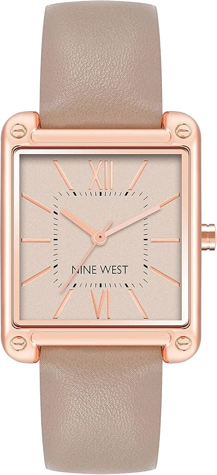 Nine West Women's Strap Watch Rose Gold Elegant Analog Design