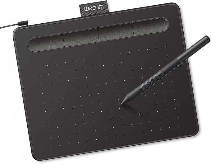 Wacom Intuos Drawing Tablet 7.9 × 6.3 Inch, Black – CTL4100