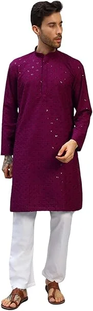 Styleville.in Men's Chikankari Kurta Pajama Set