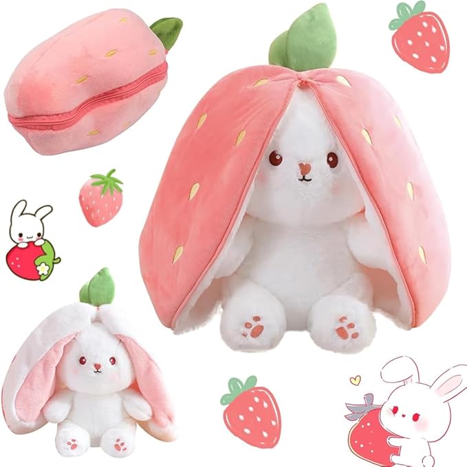 AMERTEER Strawberry Bunny Plush Toy
