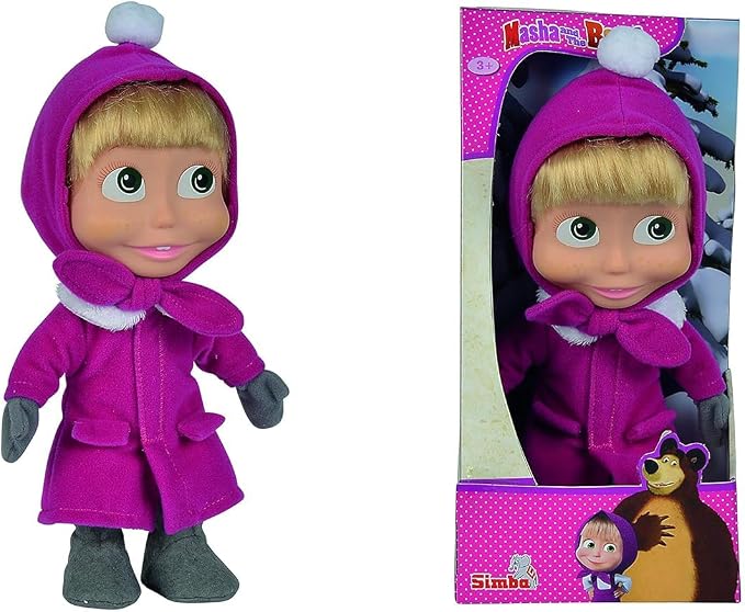 Simba Masha & The Bear Soft Winter Doll, 23 cm Size
