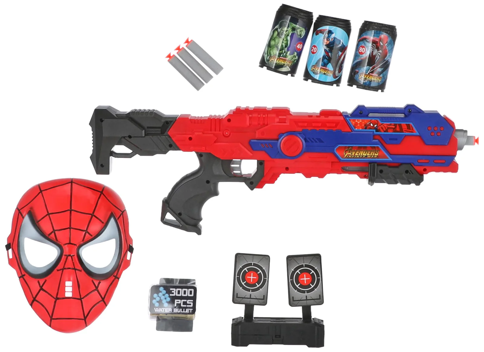 Kids Toy Gun Set with Hero Mask