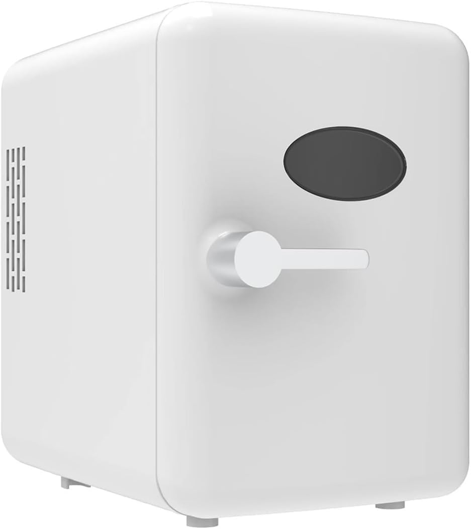SKY-TOUCH Mini Fridge 4L Portable Cooler & Warmer 6 Can White