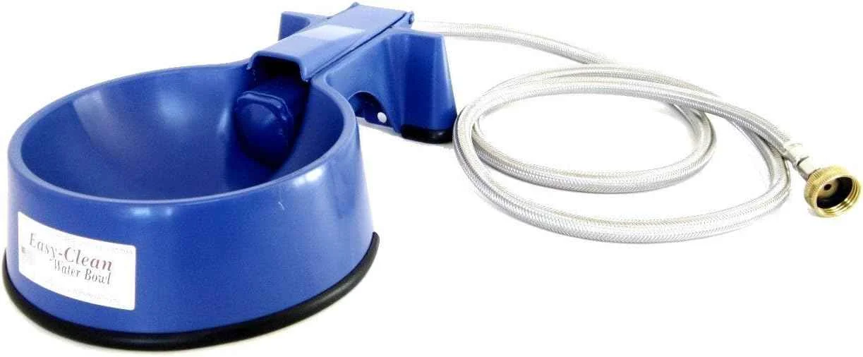 Easy-Clean Water Bowl for Dogs & Cats with 5-Foot Stainless Steel Hose