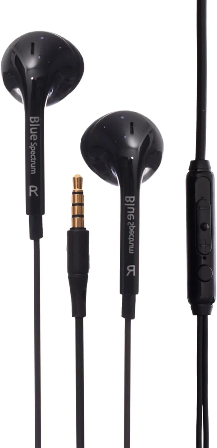 Blue Spectrum Wired Stereo Earphones with Microphone