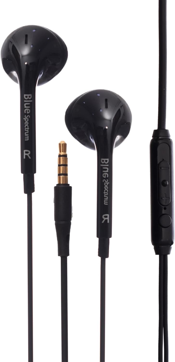 Blue Spectrum Wired Stereo Earphones with Microphone