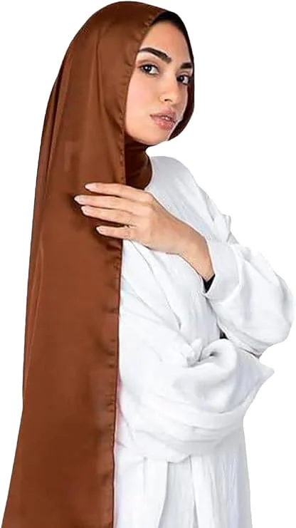 Le Voile Women Plain Silk Scarf - One Size