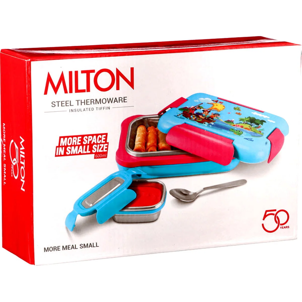 Milton More Meal Small Insulated Tiffin Lunch Box 600ml (Damaged Box)