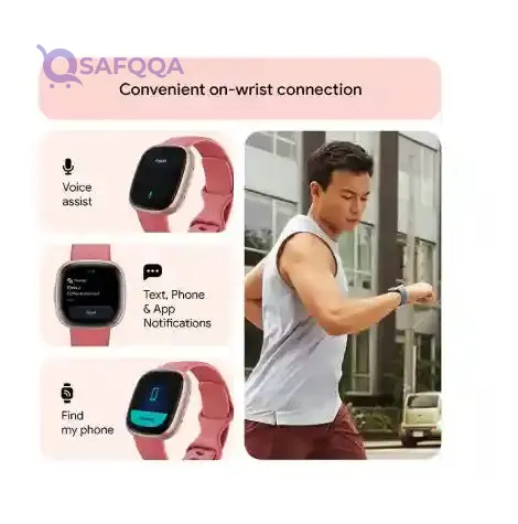 Fitbit Versa 4 Health & Fitness Smartwatch with Built-in GPS, Up to 6+ Days Battery Life, Pink Sand, Compatible with Android & iOS