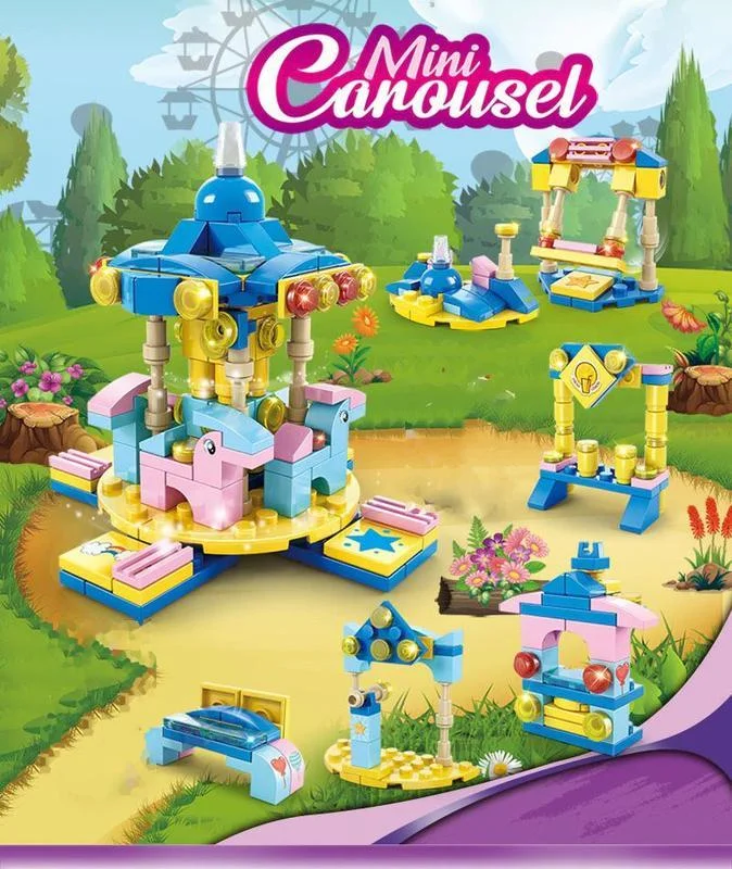 Lele Brother Mini Carousel Building Blocks Set – 6 in 1