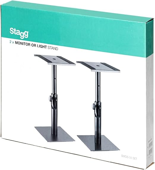 Stagg Adjustable Dual Stand for Monitors or Speakers - Damaged Box & scratches