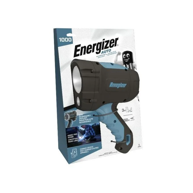 Energizer 1000-Lumen Rechargeable Spotlight for Car & Outdoor Use