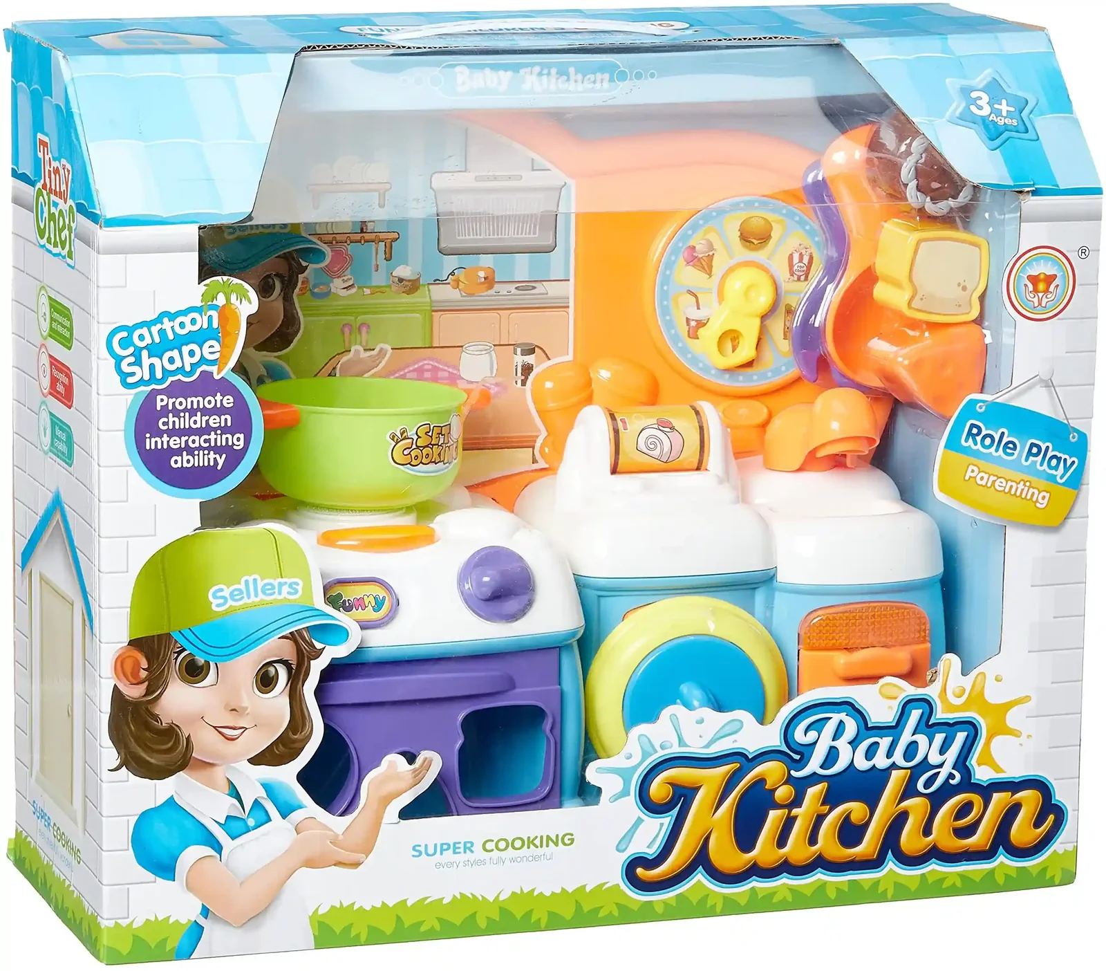 Kids Super Cooking Kitchen Playset – Interactive Fun Kitchen Toy Set for Children