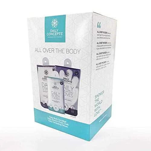 Daily Concepts Body Basics Set – 3 Piece Body Care Kit for Everyday Skincare