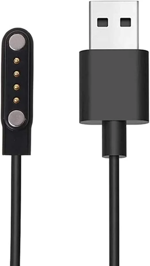Aliwisdom Universal Magnetic Charging Cable for Smartwatches & Fitness Trackers – USB 4-Pin, 7.62mm Pin Pitch
