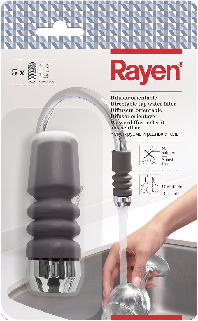 فلتر حنفية قابل للتوجيه ومنع الطرطشة مع 5 فلاتر من Rayen