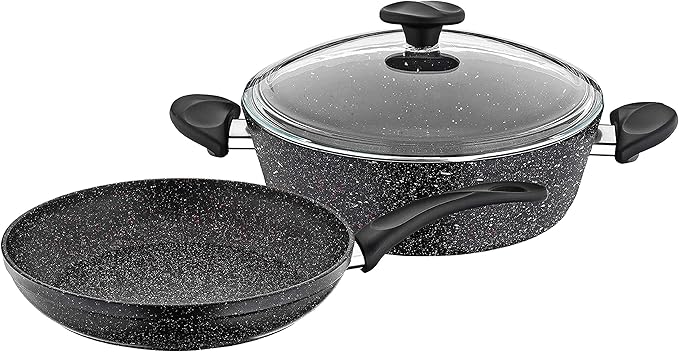 Papilla 7-Piece Granite Cookware Set – Non-Stick Cooking Pots & Fry Pan