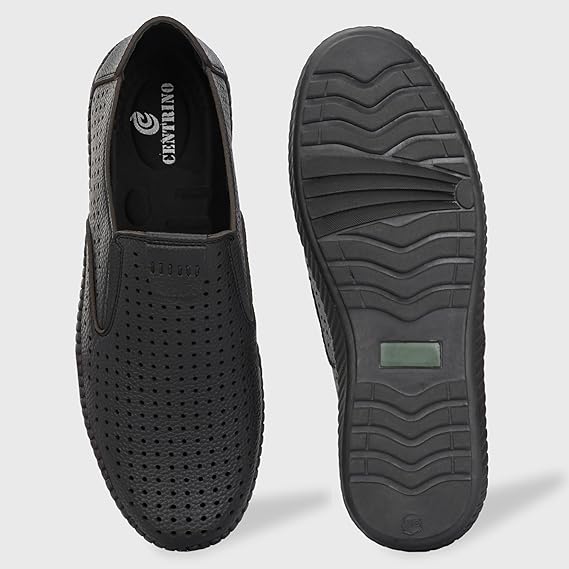 Centrino Men’s Flexible Shoes Black