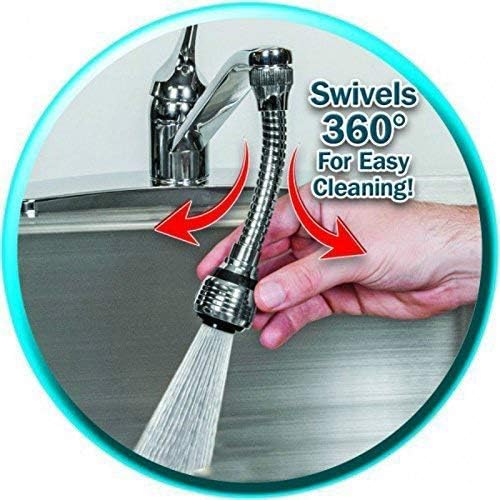 acerfit Stainless Steel Turbo Flex 360 Flexible Hose Extension Faucet Sprayer