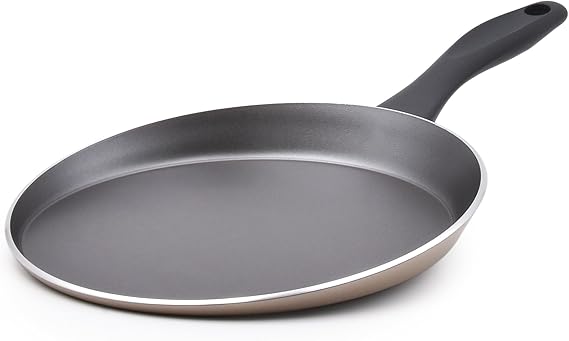 Celar Aveiro Crepe Pan – 28 cm Non-Stick Aluminum with Soft Touch Handle (Made in Portugal)