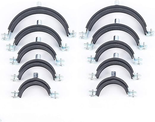 Royal Apex 4-Inch Galvanized Iron Pipe Clamps (Pack of 10)