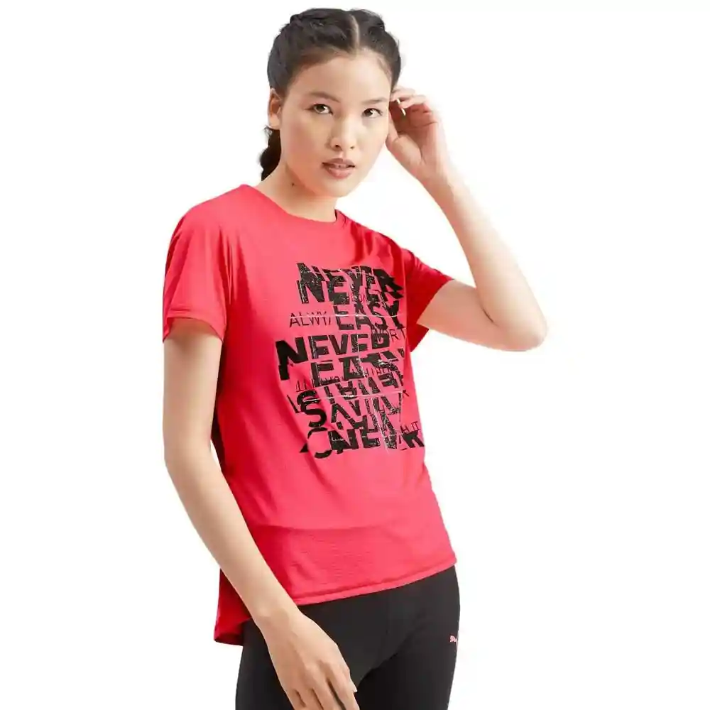 PUMA Women’s T-Shirt – Gym & Casual Wear, Breathable Everyday Training Top (Watermelon Color)
