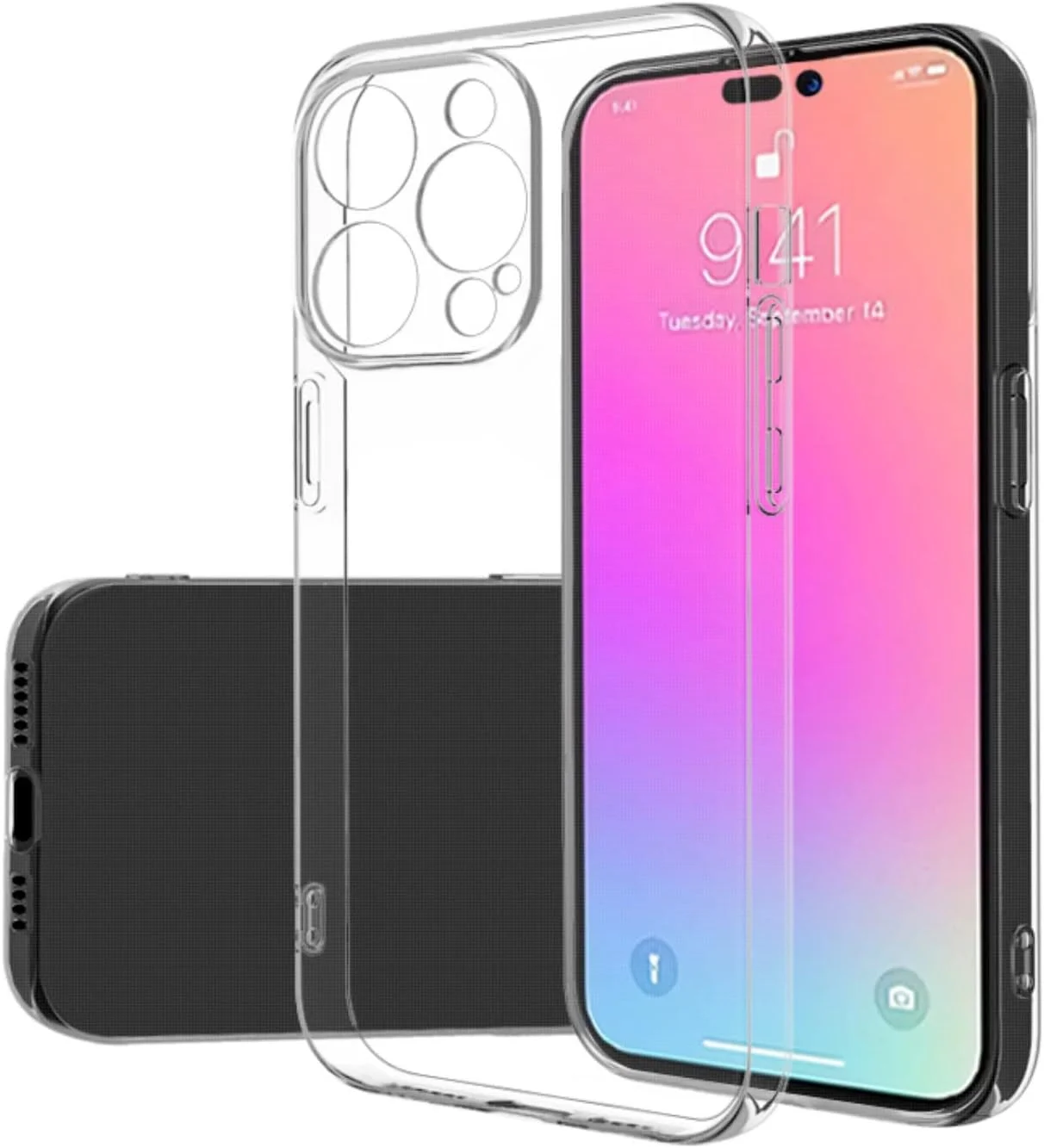 AJEZDONG Transparent Slim Case for iPhone 8 Plus