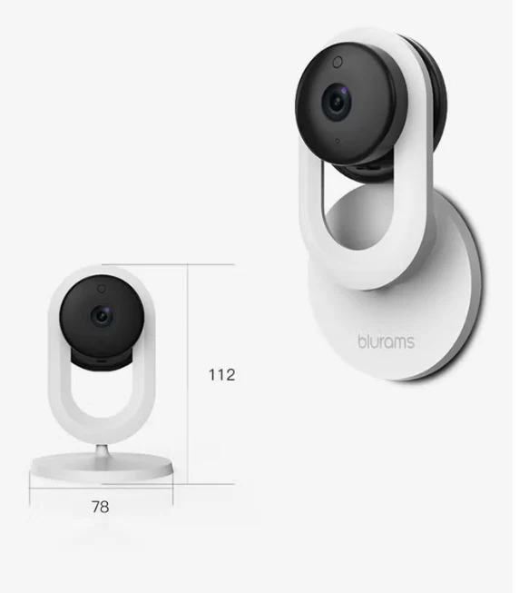 Blurams 720P Security Camera Smart Compact White