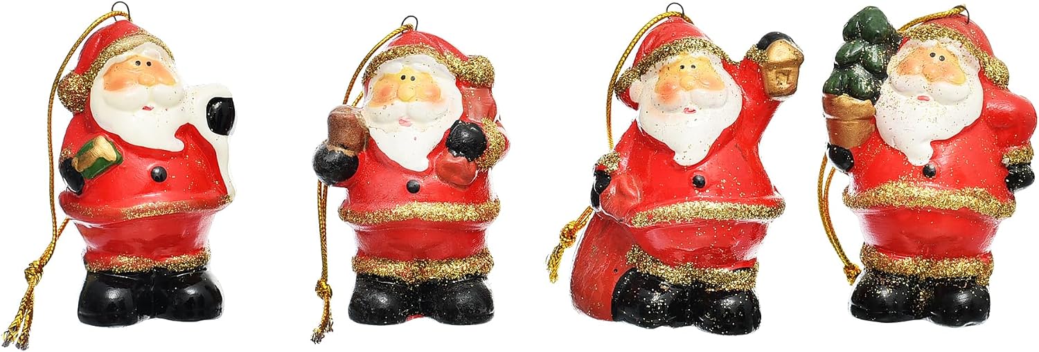 Generic Christmas Tree Old Man Ornaments Set – 4 Pieces