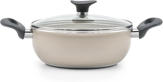 Celar Non-Stick Cooking Pot with Glass Lid - 20 cm – Light Scratch