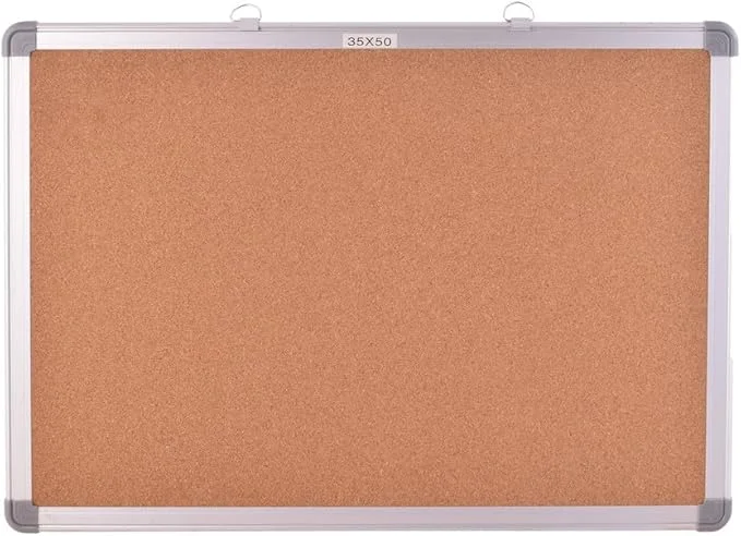 35 × 50 cm Cork Bulletin Board with Aluminum Frame for Notes & Displays