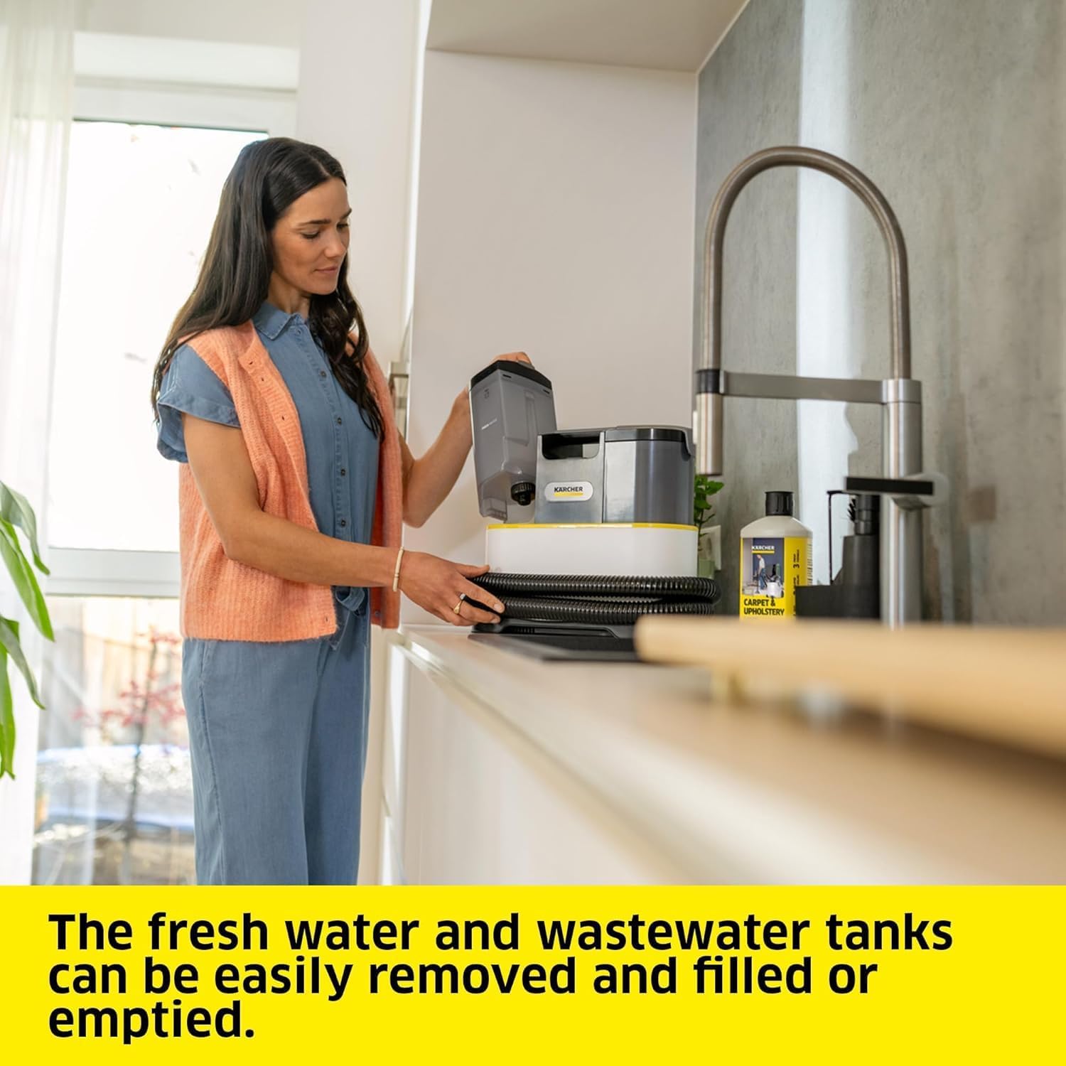 Karcher 450W Carpet & Upholstery Cleaner Compact Spot Washer 1.5L-Open Box