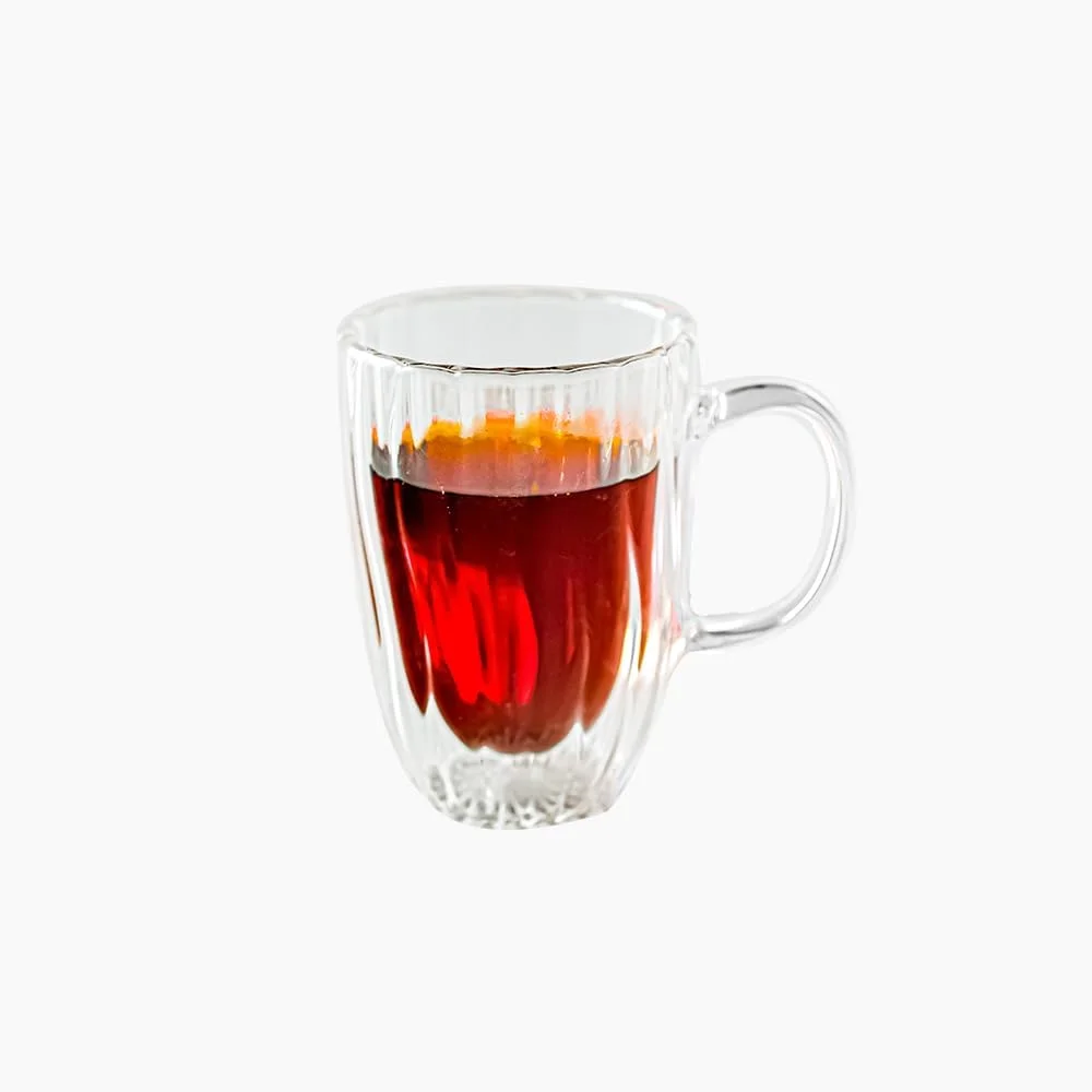 Zinnia Double-Wall Glass Coffee Cup Set – 2 Pieces – 300ml