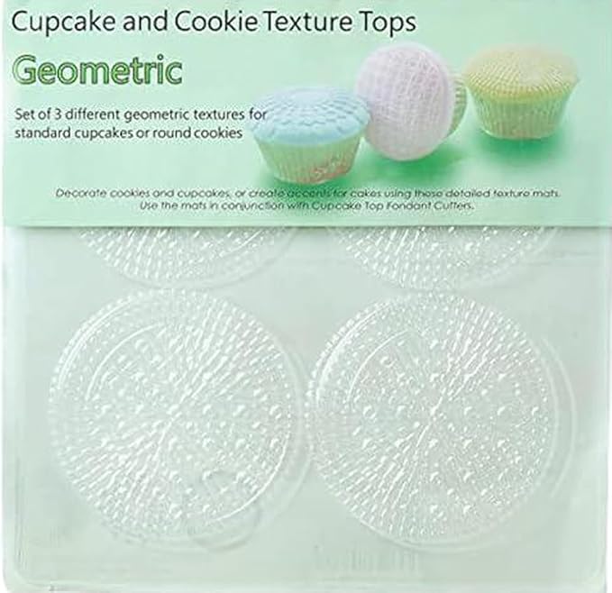 Geometric Cupcake & Cookie Texture Tops -3psc