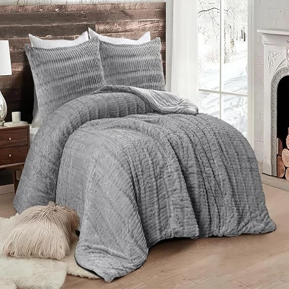 Pacha Home Double Face Comforter Set with 2 Pillowcases , 220×240 cm