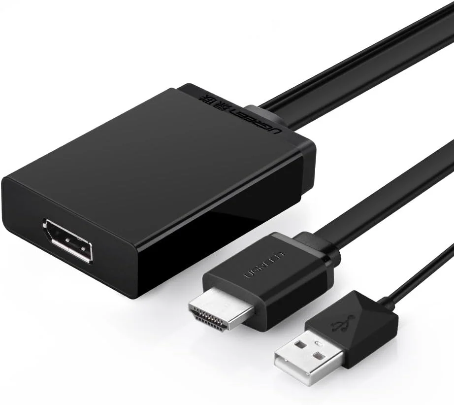 محول HDMI إلى DisplayPort بدعم USB ودقة 4K من UGREEN
