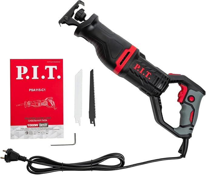 منشار ترددي من P.I.T. بقوة 1000 واط موديل PSA115-C1 (علبة مفتوحة)