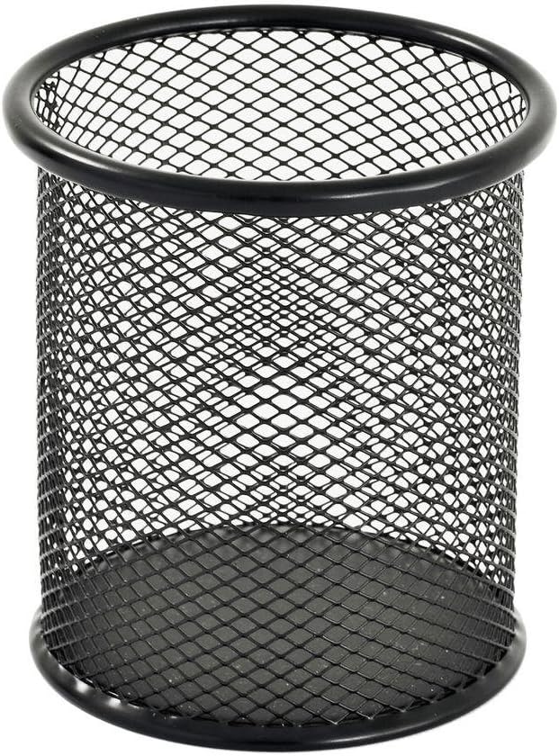 Black Metal Mesh Pen Holder Desk Organizer