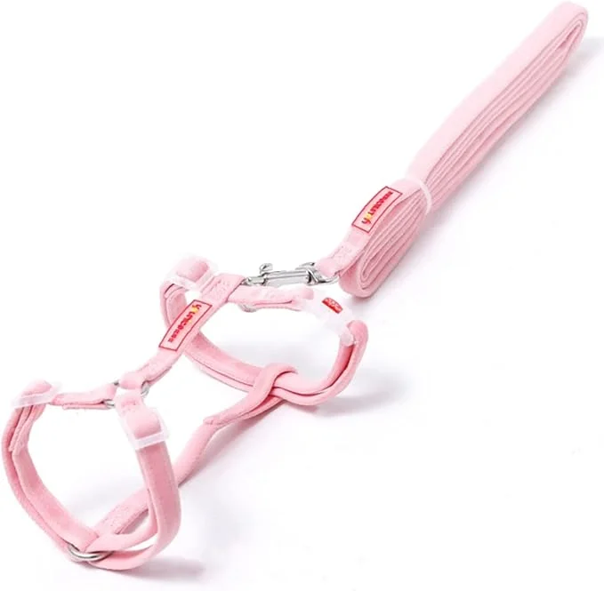 Golden Panda Cat Harness & Lead Set – 10 mm, Adjustable 36–50 cm, 130 cm Lead