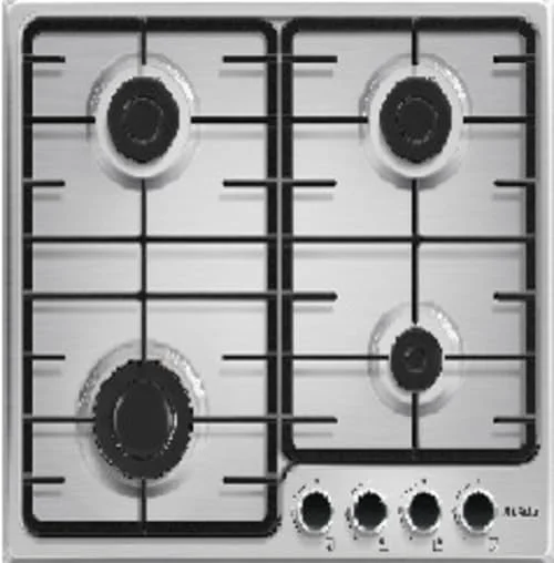 Klass OM640VZ41I 60cm Built-In Gas Hob Stainless Steel with Front Control Knobs