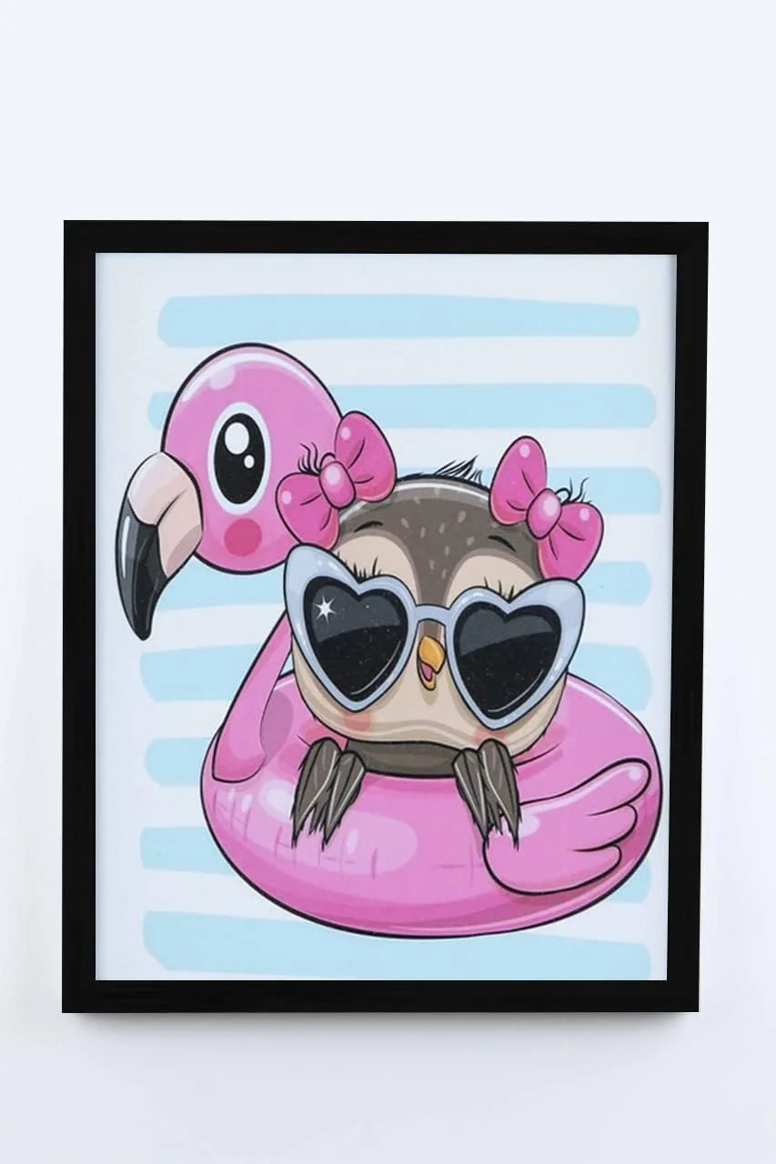 Wooden Flamingo Decorative Wall Frame – 40 × 30 cm