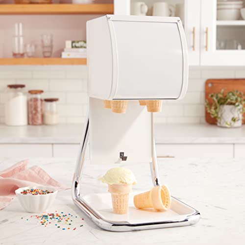 Dispense-Rite Countertop Boxed Ice Cream Cone Dispenser White