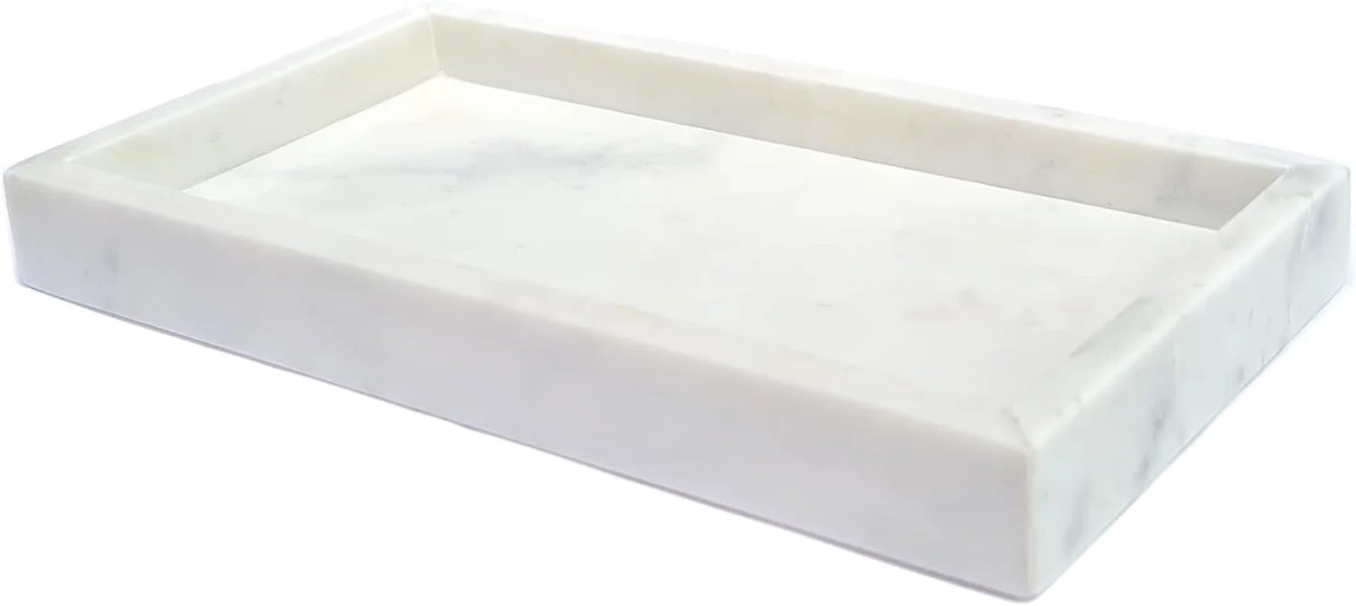 Premier Natural Marble Handcrafted Tray White