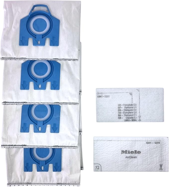 Miele 12421130 GN HyClean Pure 4.5L Vacuum Cleaner Dustbags Pack of 4 with Filters - Damaged Box
