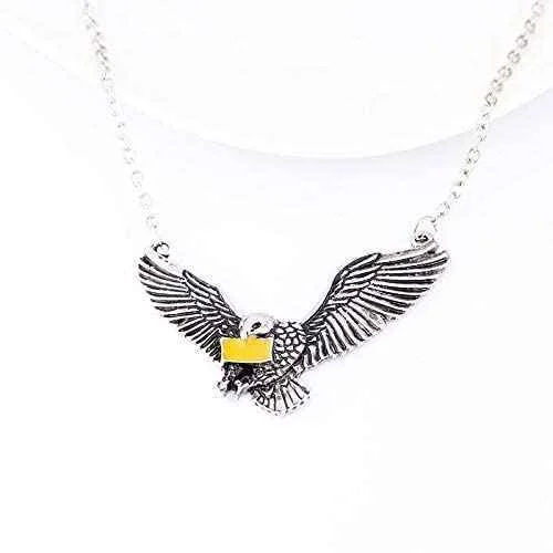 Yellow Chimes Harry Potter Hedwig Owl Necklace