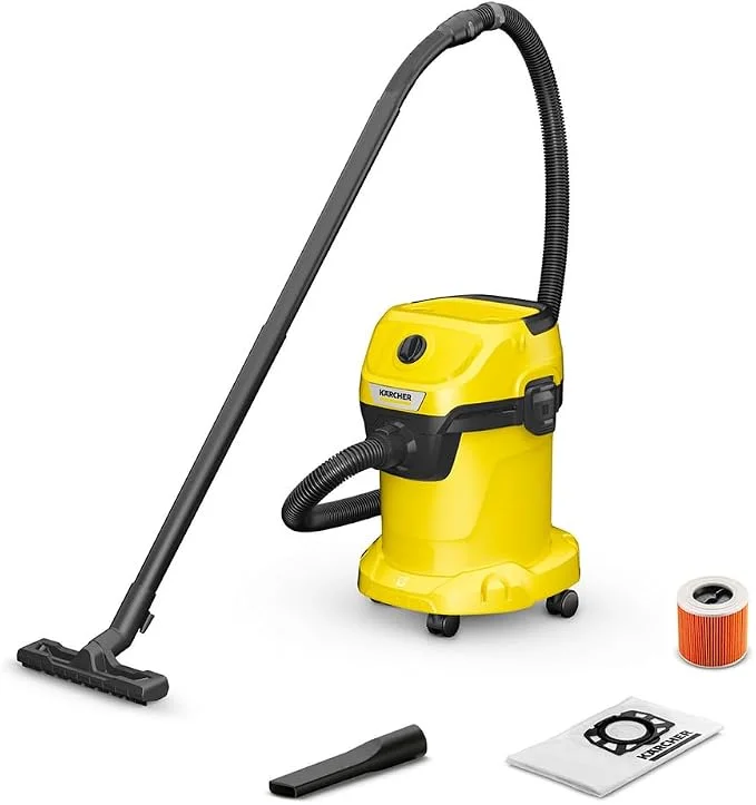 KÄRCHER WD 3 V-17/4/20 1000W Wet & Dry Vacuum Cleaner – 17L, 2m Hose, Blow Function – Minor Scratches