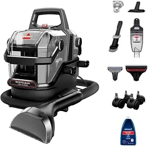 BISSELL SpotClean Pro Turbo 3911K Portable Carpet & Upholstery Cleaner – 17,000 Pa – Open (Full) Cleaning Solution