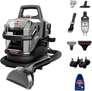 BISSELL SpotClean Pro Turbo 3911K – Portable Carpet & Upholstery Cleaner, 17,000 Pa Suction, SmartMix Technology