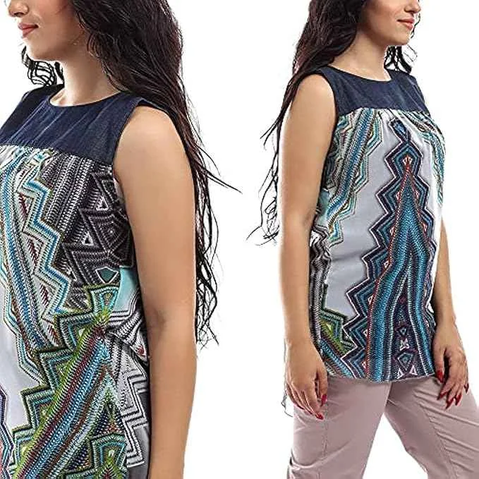Esla Women Blouse Simple Elegant Casual Style