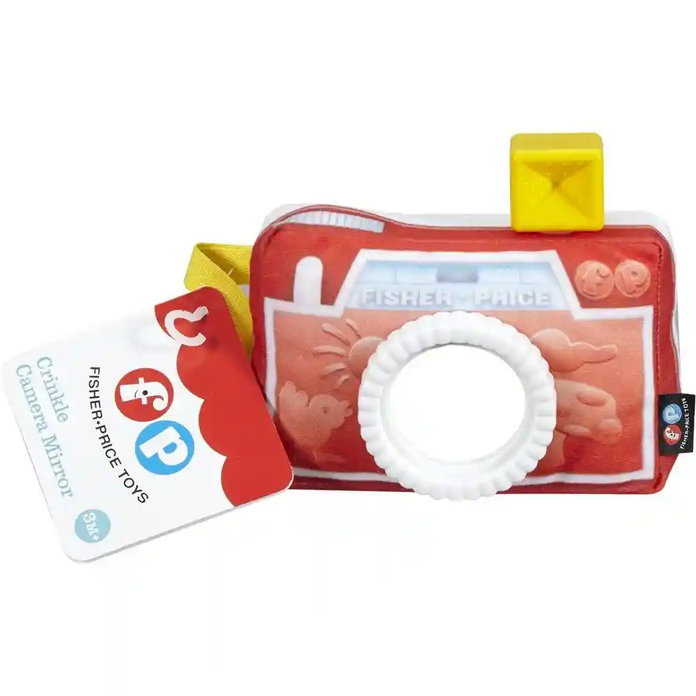 Fisher-Price Crinkle Camera Mirror Baby Toy Multi Color
